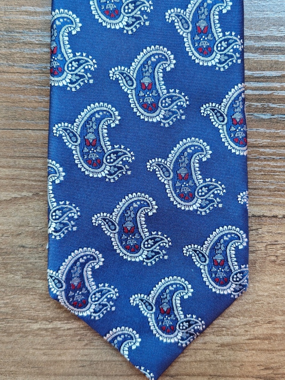 Daniel Cremieux Signature Tie Mens Blue Silk Paisley Limited Edition